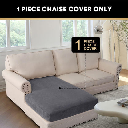 PrinceDeco Sectional Couch Covers Velvet Couch Cover for Dogs Washable L Shaped Couch Cover 1 Piece