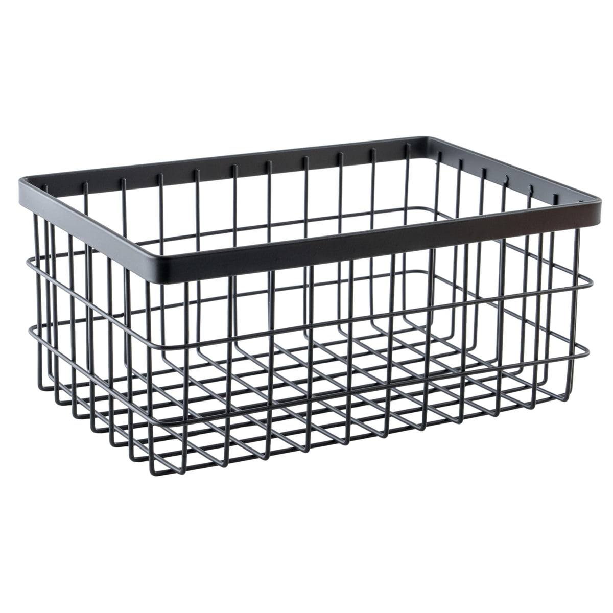 G.E.T. 9" x 6" Silver Rectangular Storage Metal Basket