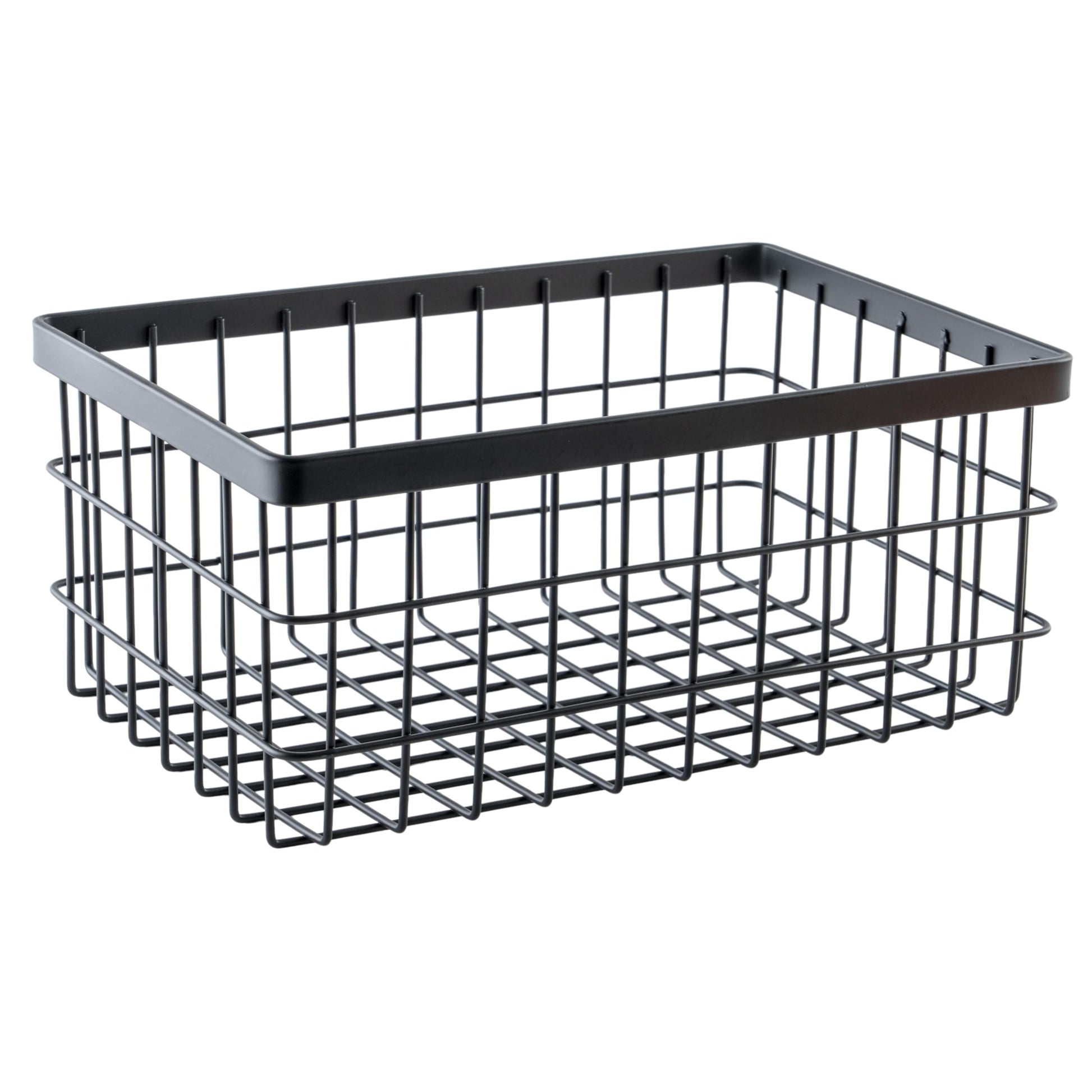 G.E.T. 9" x 6" Silver Rectangular Storage Metal Basket