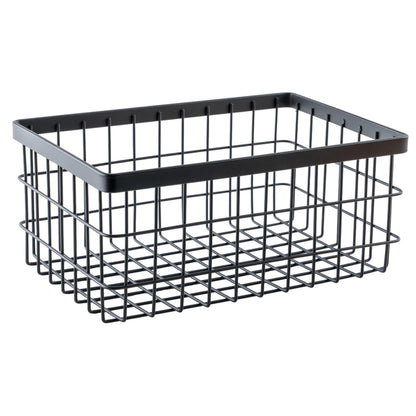 G.E.T. 9" x 6" Silver Rectangular Storage Metal Basket