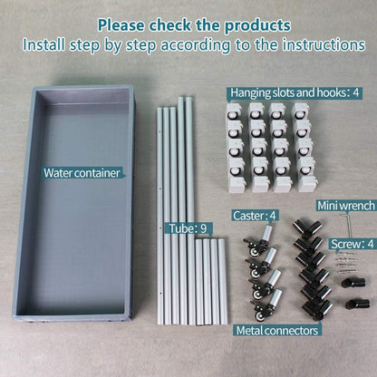 broom and mop holder put wet mops movable Commercial mop rack cleaning tool cart storage for garden