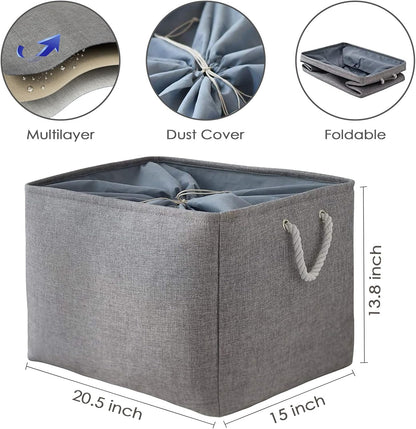 TheWarmHome Storage Baskets for Organizing, Sturdy Fabric Storage Basket , Foldable Storage Baskets