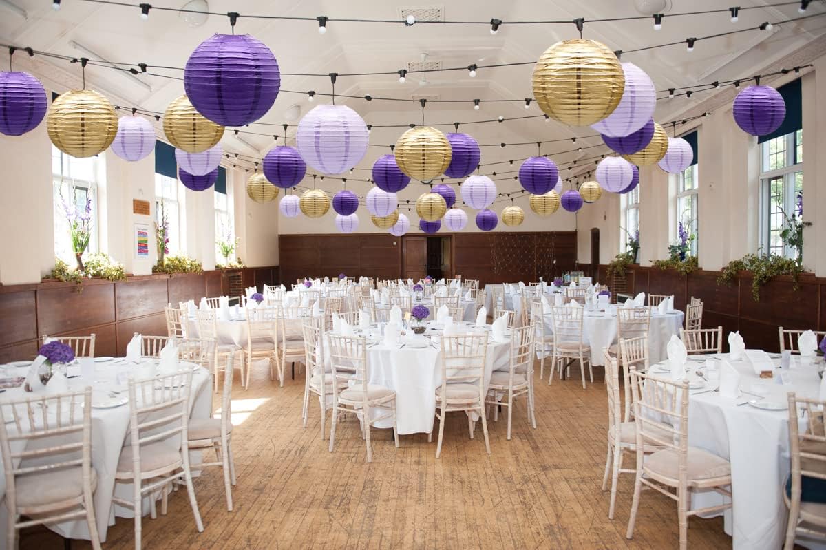 ADLKGG Paper Lanterns Decorative, Round Hanging Lanterns Party Supplies for Graduation Bachelorette