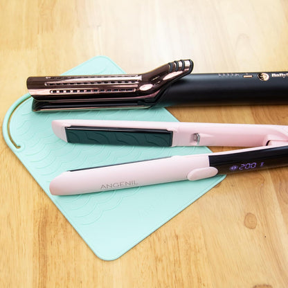 ANGENIL Heat Resistant Silicone Mat Suitable for Curling Iron, Flat Iron, Hot Tools,Safe and