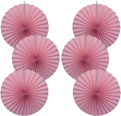 Pink Party Decorations,Pink Paper Decorations for Party,Baby Shower Decorations Party Paper Fans