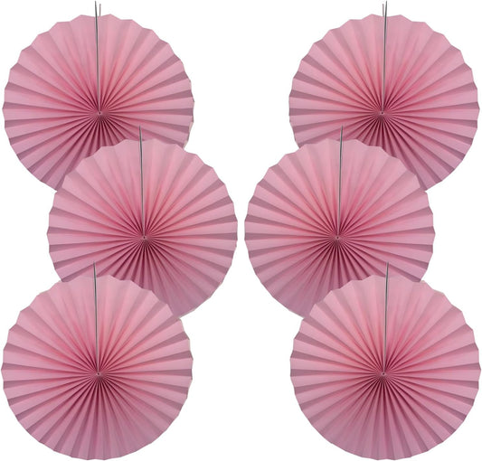 Pink Party Decorations,Pink Paper Decorations for Party,Baby Shower Decorations Party Paper Fans