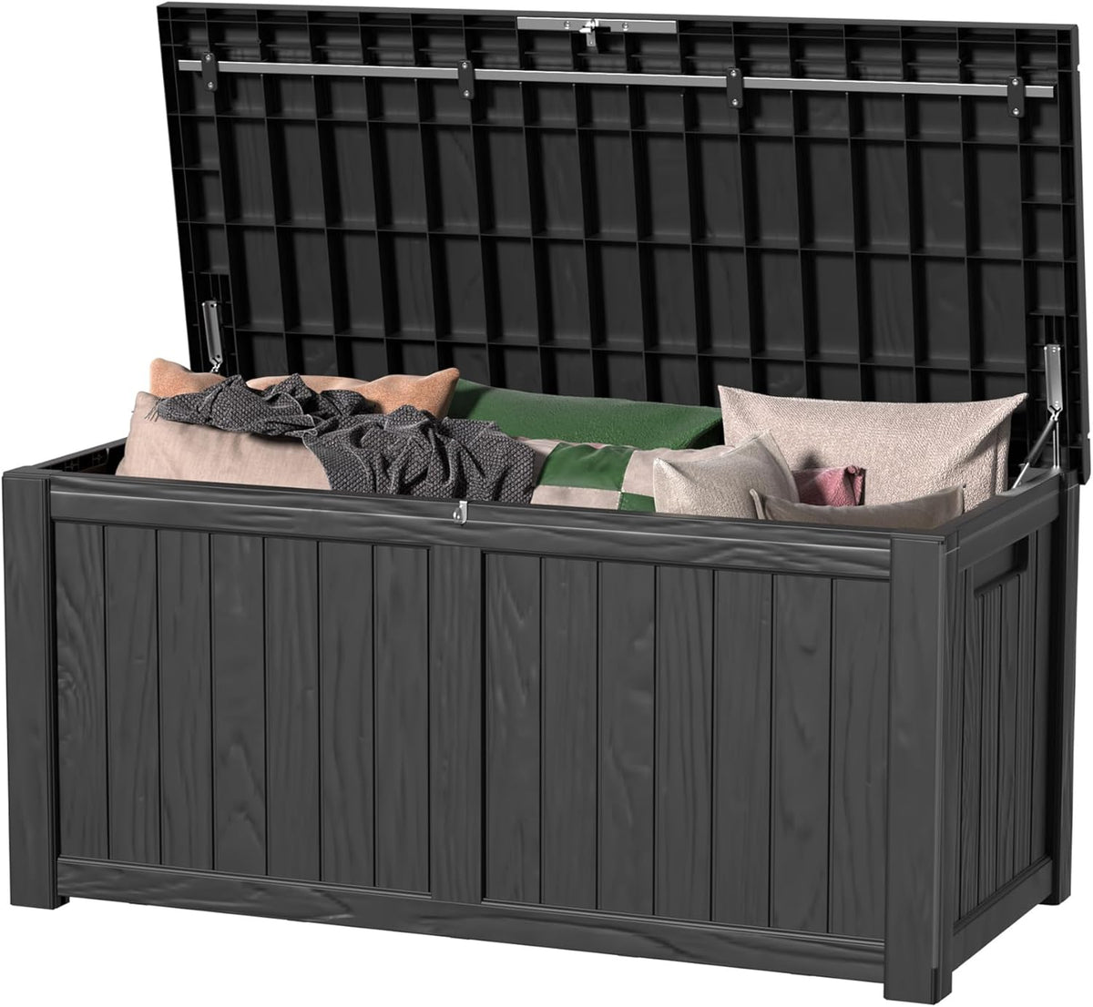 DRATO 120 Gallon Large Deck Box, Outdoor Storage Box for Patio Furniture, Patio Cushions, Gardening