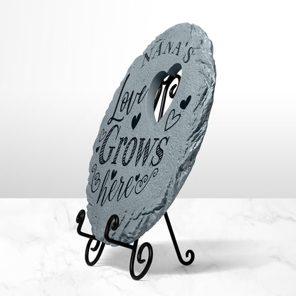 Let's Make Memories Personalized Garden Stone - Resin - Custom Garden Décor - Heart Stepping Stone
