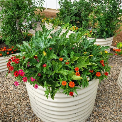 Vego garden 32" Tall 42" Round Raised Garden Bed Raised Bed Planter Box for Vegetables Flowers