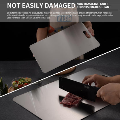 Katuchef Titanium Cutting Board 2025 New Upgrade Pure Titanium Cutting Boards for Kitchen Double