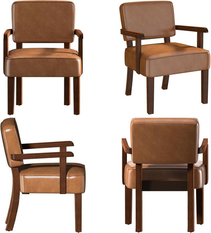 Accent Chair, PU Leather Living Room Chairs Oversize with Soft Seat and Armrests for Living Room