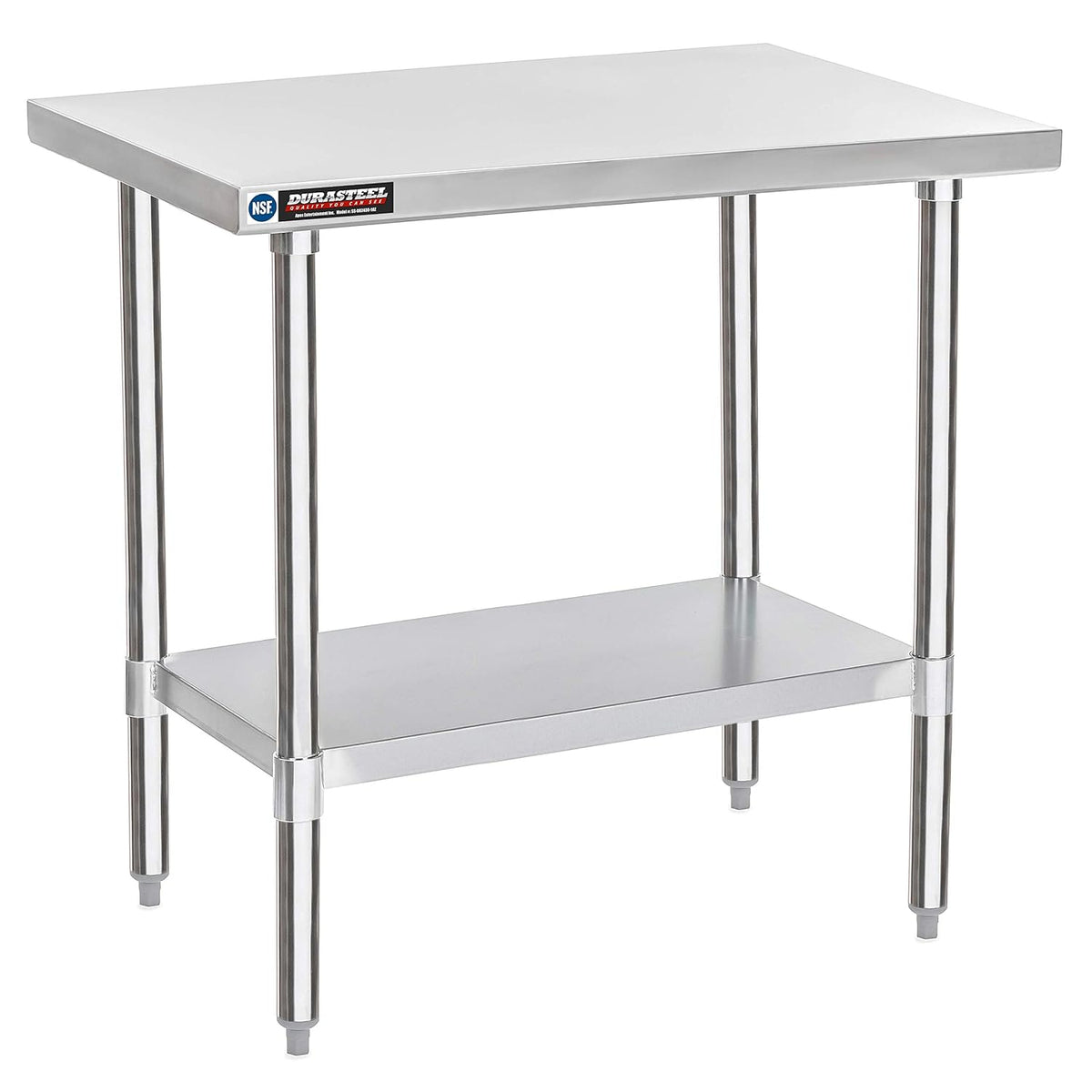 DuraSteel 24x36 Stainless Steel Work Table - NSF Commercial Prep Metal Table - Outdoor Pizza Oven
