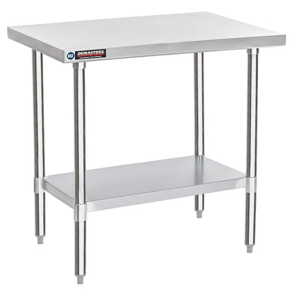 DuraSteel 24x36 Stainless Steel Work Table - NSF Commercial Prep Metal Table - Outdoor Pizza Oven