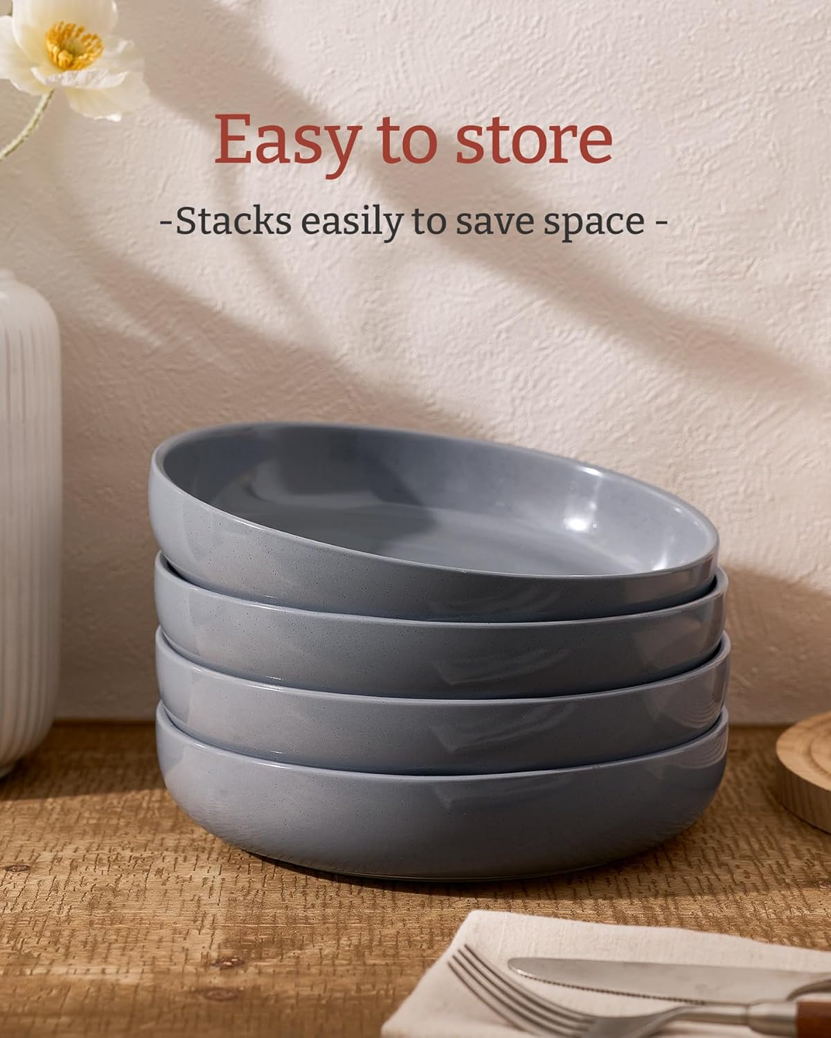 famiware Milkyway 33 oz Bowl Set, Pasta Bowls Set of 6, Salad Bowls Perfect for Your Friend for