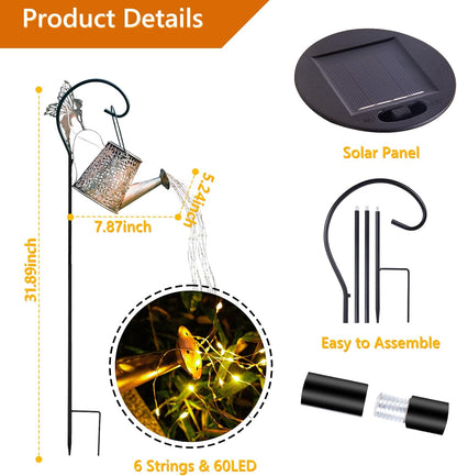Solar Watering Can Light, Solar Outdoor Decorative,Garden Decor Lights for Yard, IP65 Waterproof