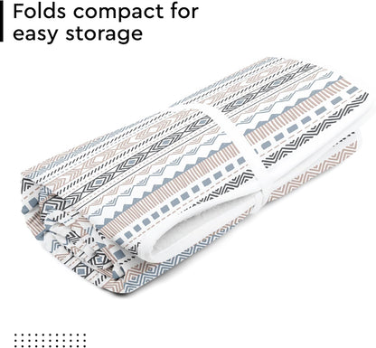 Encasa XO Ironing Mat/Pad (Large 48"x28") with 3mm Padding & Silicone Iron Rest for Steam Pressing