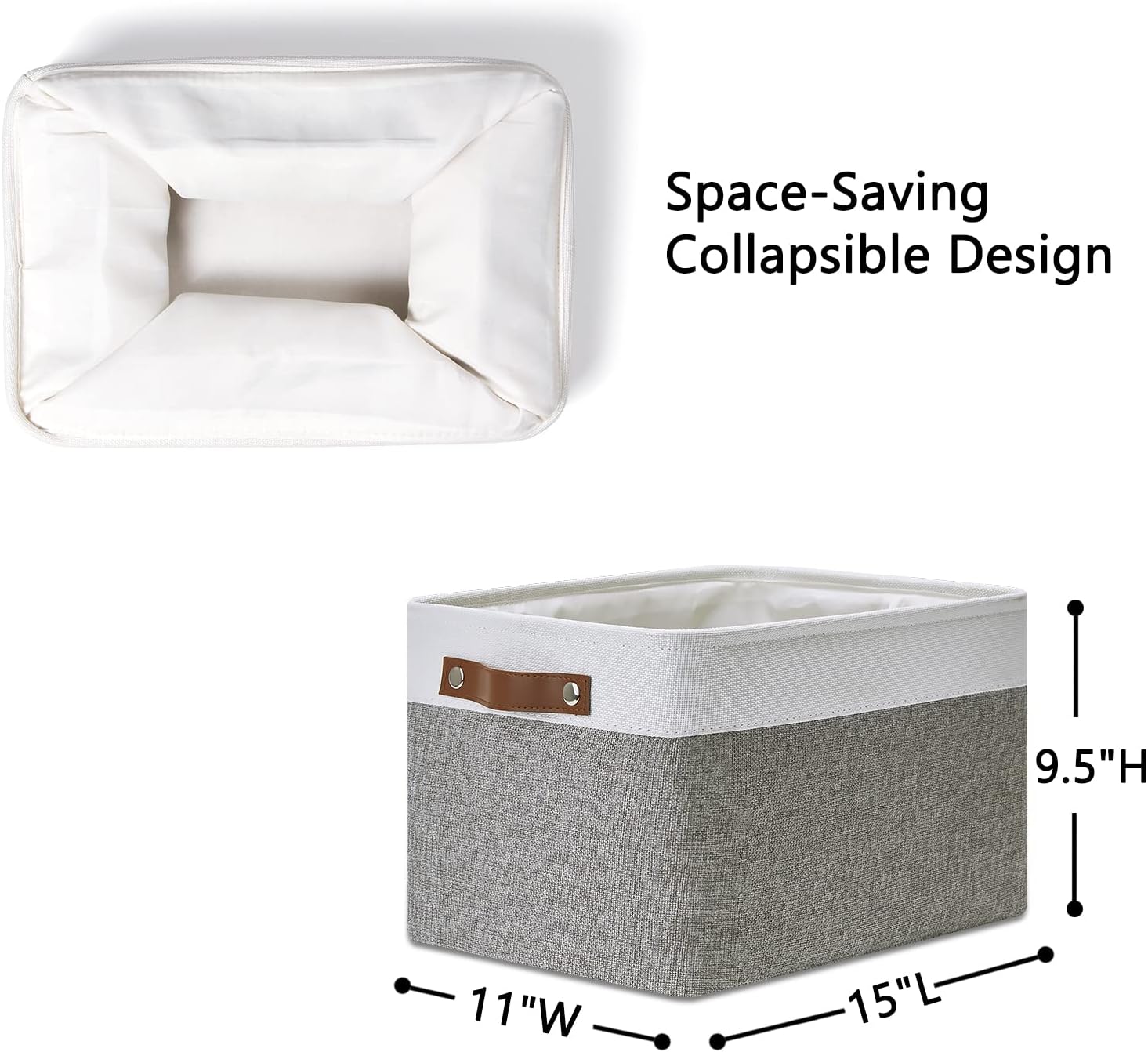 DULLEMELO Fabric Baskets for Storage, Office, Home,Nursery,Organizing Baskets for Shelves, Bedroom