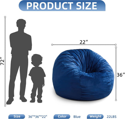 Hobestluk 3FT Bean Bag Chair Giant Bean Bag Chairs for Adults Large Bean Chairs with Removable