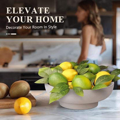 Large Decorative Concrete Bowl, Modern Handicraft Bowls for Home Decor, Decorative Fruit Bowl for
