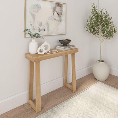Plank+Beam Solid Wood Console Table, 36 Inch, Sofa Table, Narrow Entryway Table for Hallway, Behind