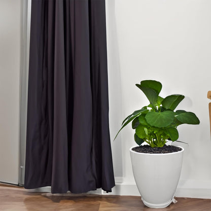 FixtureDisplays® 11.8" Diameter 11.8" Tall White Plant Pots, Plastic Flower Pots with Drainage