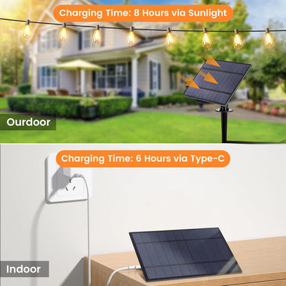 OHLUX 35FT Solar Globe String Lights Outdoor, Waterproof Solar Patio Lights with Remote, 17