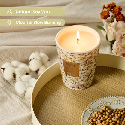 M&SENSE Sugared Lemon Zest Scented Candles for Home, Lead-free Wick Highly Scented Jar Candles