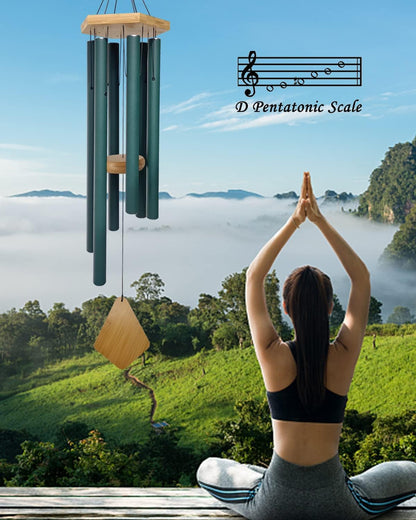 Wind Chimes Outdoor Deep Tone, Wind Chimes for Outside, Memorial Wind Chimes with Hook as Gifts for