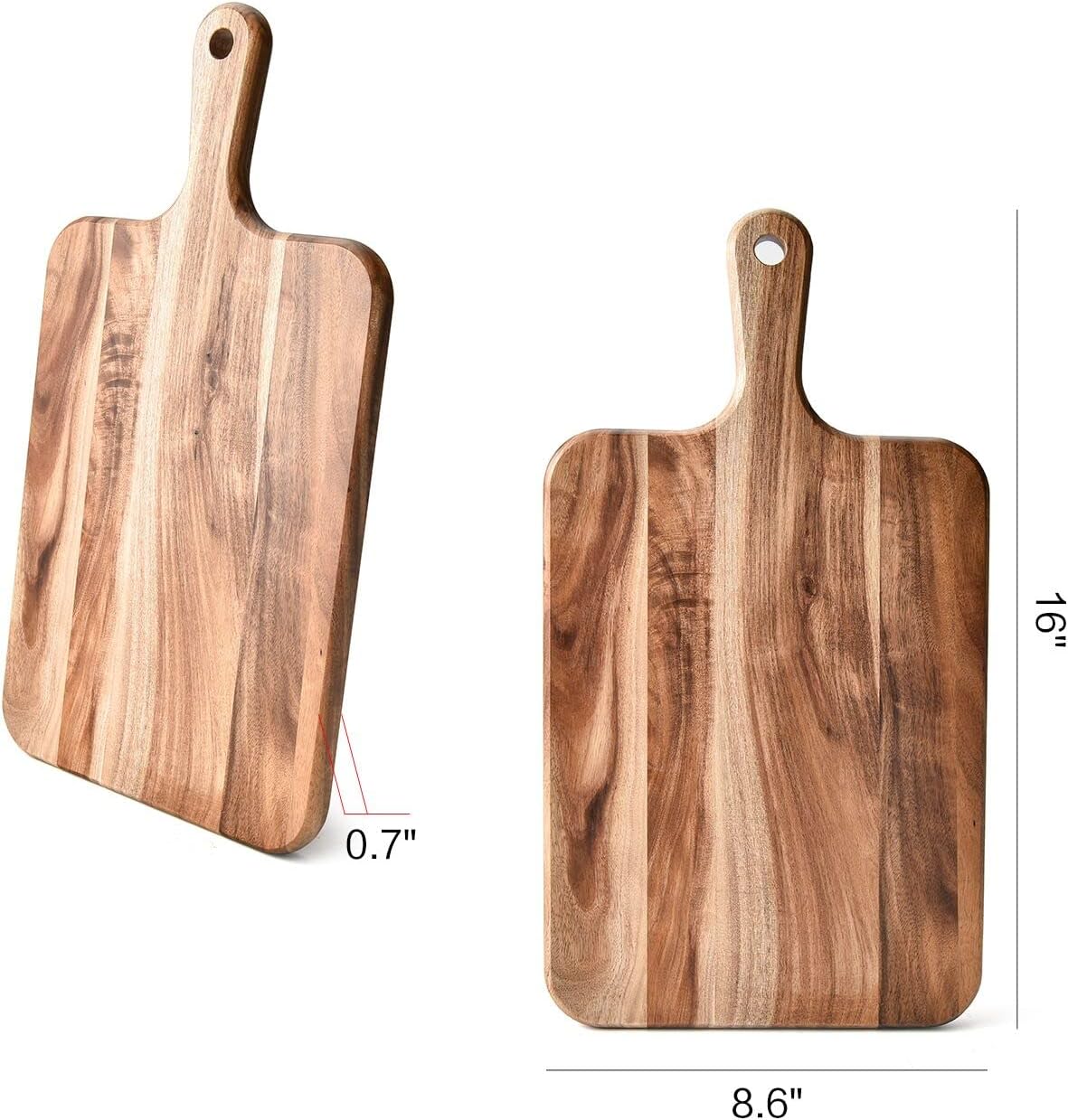 Acacia Wood Cutting Board - Wooden Kitchen Cutting Board for Meat, Cheese, Bread,Vegetables