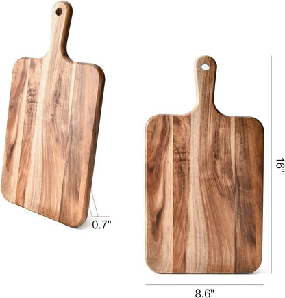 Acacia Wood Cutting Board - Wooden Kitchen Cutting Board for Meat, Cheese, Bread,Vegetables