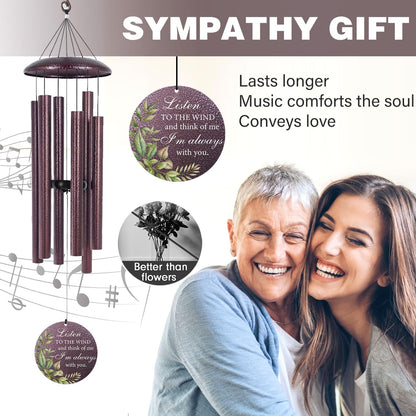 ASTARIN 36" Large Deep Tone Personalized Sympathy Wind Chimes, Memorial Wind Chime for Loss of
