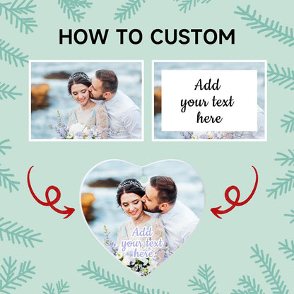 Personalized Christmas Ornaments 2025 Ceramic Custom Picture Text Hanging Ornament Customized