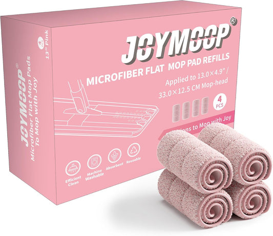 JOYMOOP Flat Mop Pads, Microfiber Mop Cleaning Pads, Washable Pads, Pads Replacement for Flat Mop