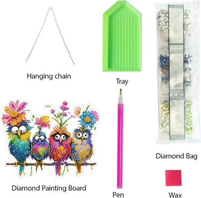 Diamond Art Kit for Adult, 5D Diamond Art Painting Window Pendants Home Garden Wall Hanging Kits