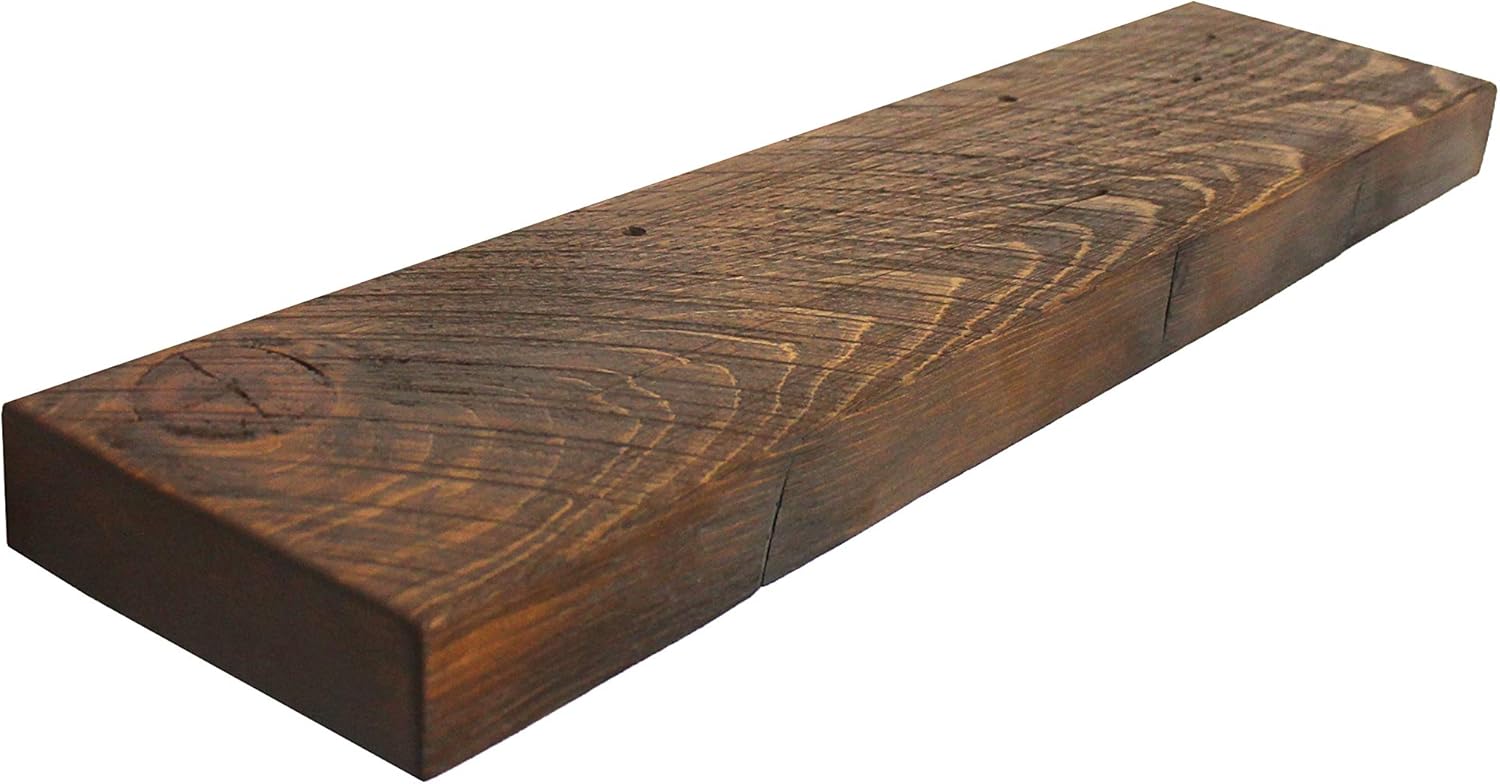 joelsantiques Floating Shelf, Wood Wall Shelf, Natural Wooden Home Decor for Bathroom Kitchen