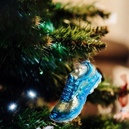 Hanging Christmas Ornaments, 2025 Glass Blown Christmas Tree Ornaments, Blue Christmas Tree