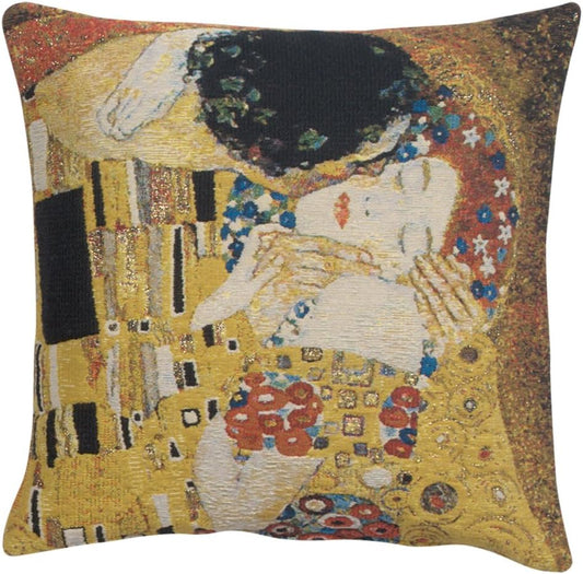 C Charlotte Home Furnishings Inc Kiss II Belgian Cushion Cover | Pure Cotton Decorative Cushion