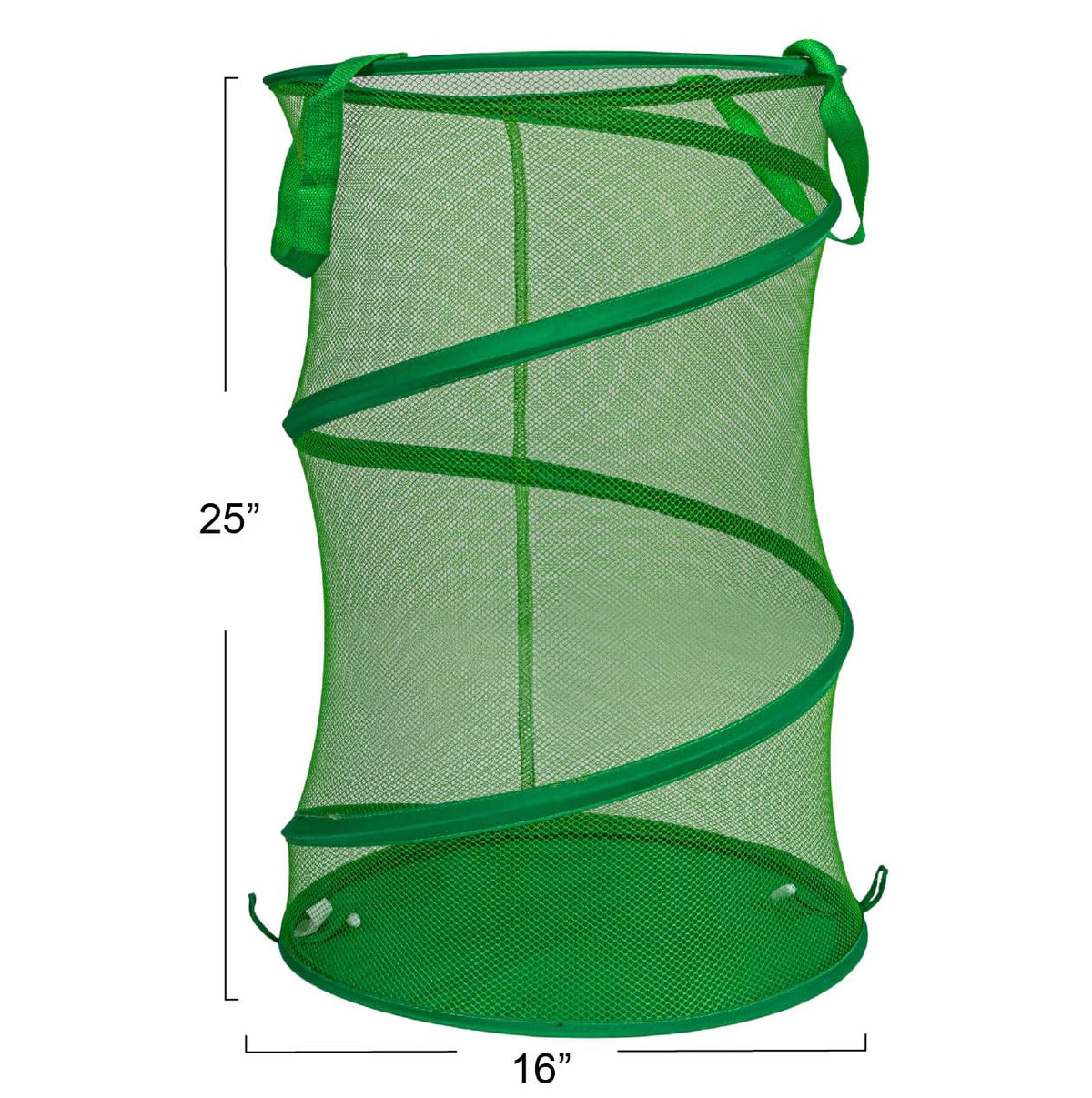 Household Essentials Pop-Up Mesh Laundry Hamper, Green