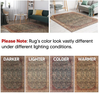 Keen Home Design 2x12 Rug - Machine Washable Runner with Non-Slip Backing, Ideal for Hallway