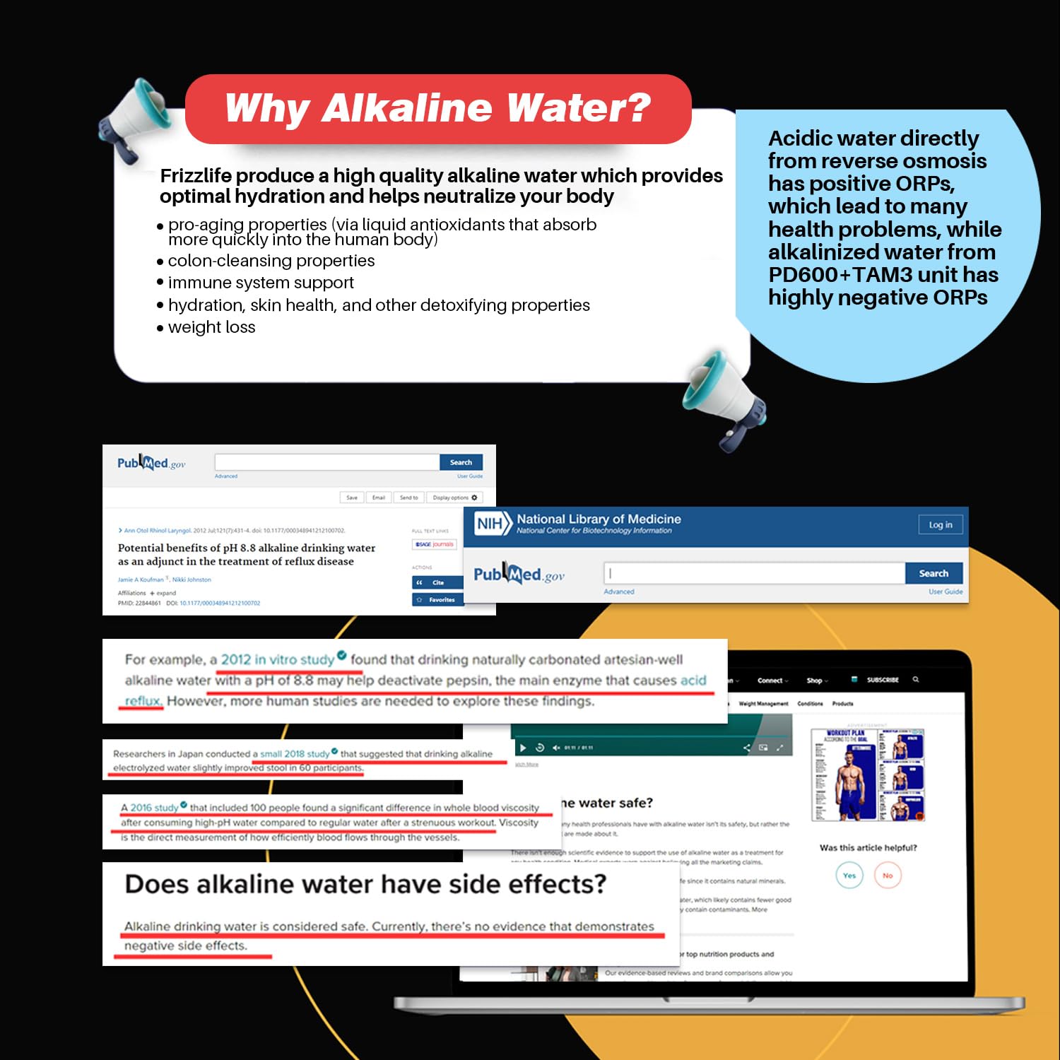Frizzlife Reverse Osmosis Water Filter - Alkaline Mineral pH+, 600 GPD High Flow, Tankless RO