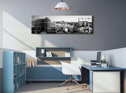 Las Vegas Skyline Wall Art for Living Room American Cityscape Canvas Prints Black and White City