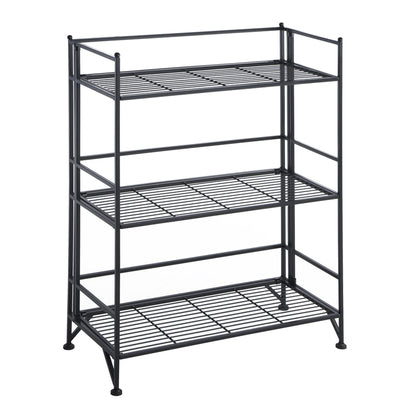 Convenience Concepts Xtra Storage Shelves - 3-Tier Wide Folding Metal Storage Shelves, Closet