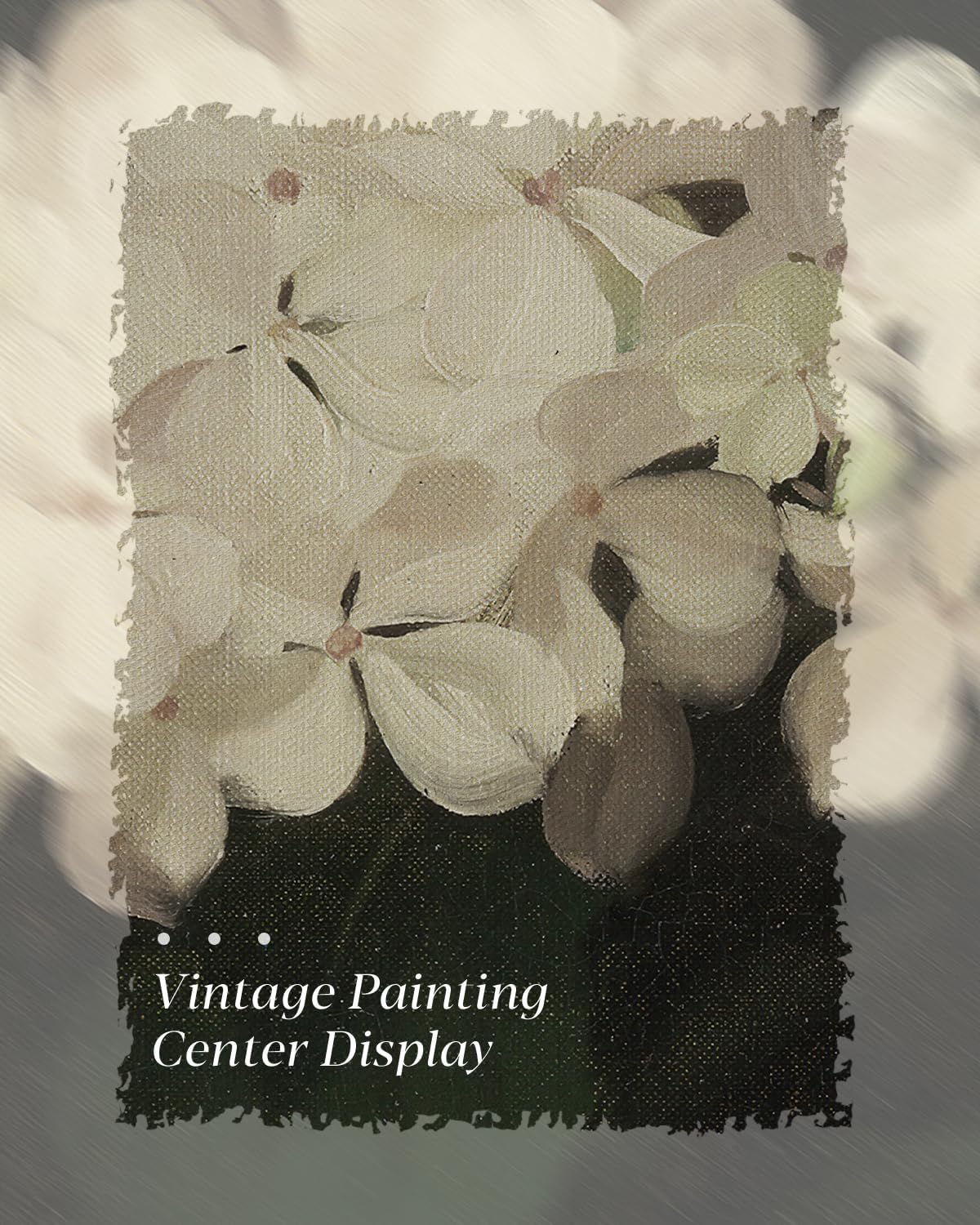 HUARCEY Gold Framed Vintage Wall Art for Living Room, Flowers Painting Canvas Prints Shelf Decor