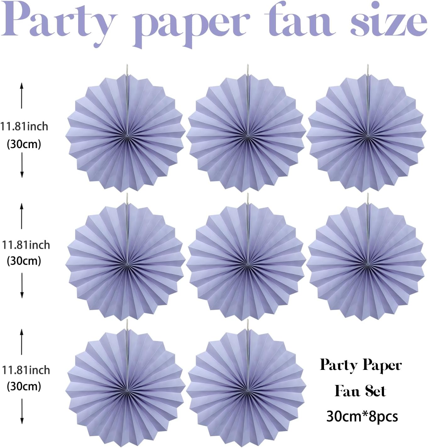 Purple Birthday Decorations,DIY Purple Paper Fans Hanging Decoration ,Party Decorations for Adults