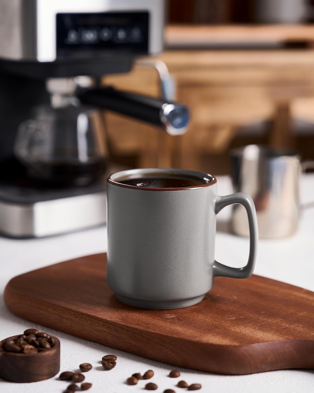 famiware Coffee Mugs Set of 6, Nebula 14oz Coffee Mugs, Ceramic Cup Set with Handle for Latte, Tea