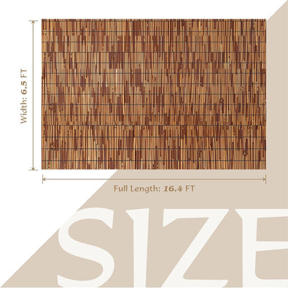 Natural Reed Fencing Rolls,6.5FT X 9.8FT Reed Screen Curtain Fence Covering Privacy Bamboo for