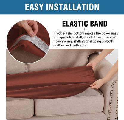 H.VERSAILTEX Velvet Stretch Individual Couch Cushion Cover Plush Cushion Slipcover for Loveseat