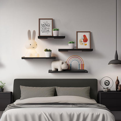 BAYKA Wall Shelves for Bedroom Decor, Floating Wall Shelves for Living Room Kitchen Storage, Wall