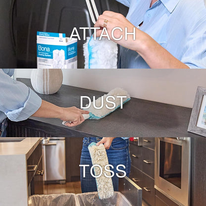 Bona Disposable Duster Refills - 5 Pack - High Performance Dusting System - Microfiber Dusters