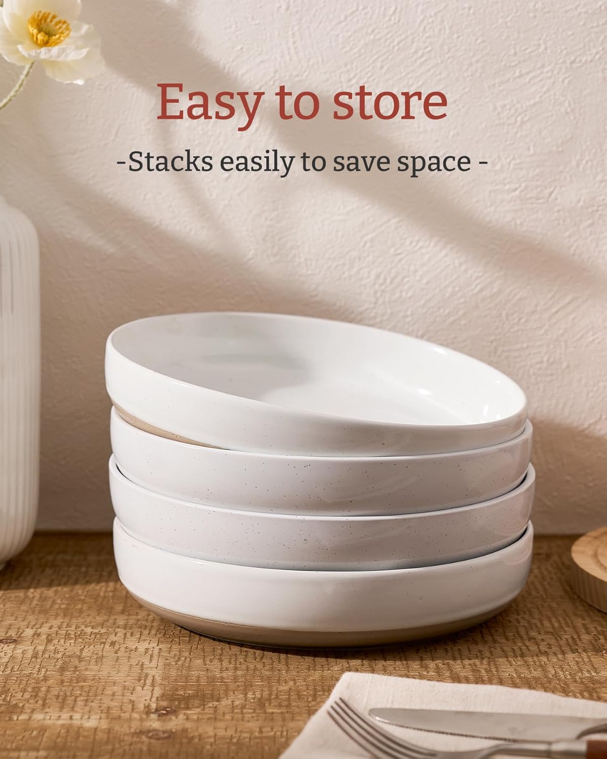 famiware Milkyway 33 oz Bowl Set, Pasta Bowls Set of 6, Salad Bowls Perfect for Your Friend for
